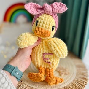 Haute Qualité Crochet Canard Snuggler Bébé Beau Cadeau Crochet Animal Snuggler Animal En Peluche Crochet Mallard Snuggler - Product Image 4