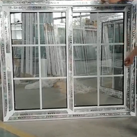 Fenêtre coulissante en pvc, fenêtre de 50 m, double glaçure, vinyle à impact d'urgence d'urgence, fenêtre thaïlandaise