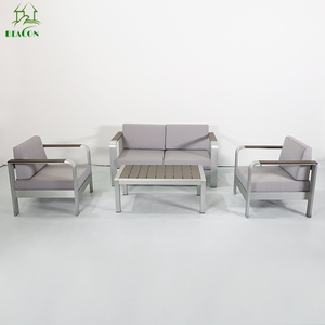 Modern Rustic Furniture Patio Lounge Set <strong>Loveseat</strong> Waterproof Brushed Aluminum Terrace <strong>Garden</strong> Sofa Set <strong>for</strong> Outdoor - Product Image 4