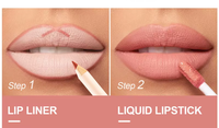 Gloss à lèvres mat hydratant et imperméable de luxe de haute qualité, nouvelle arrivée, et crayon à lèvres 2 en 1 avec formule minérale