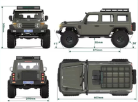 YIKONG YK4084 Coche Teledirigido Eléctrico Todoterreno 4x4 a Escala 1/8 de Metal, Listo para Usar, con Bloqueo de Diferencial y Doble Velocidad