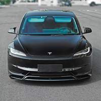 Kit de Carrocería Estilo MC para Tesla Model 3 Highland 2023 2024, Parachoques Delantero de Polipropileno, Faldones Laterales, Difusor Trasero, Negro Brillante, Accesorios Exteriores