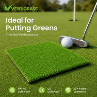 Gazon artificiel de golf professionnel de qualité supérieure, 15 mm, haute densité, doux, écologique, pour mini-parcours de golf intérieur/extérieur, divertissement, 10+