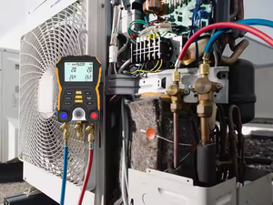 Manómetros Digitales Reforzados con Gancho, Probador de Fugas de Vacío y Temperatura, Manómetros de Refrigerante para HVAC - Product Image 6