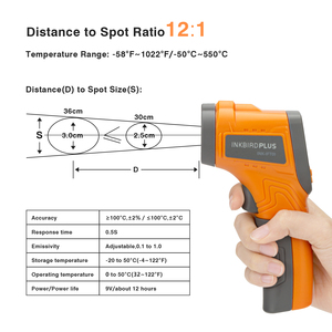 <span class=keywords><strong>INKBIRD</strong></span> INK-FT01 -50C ~ 550 industriel numérique Laser IR infrarouge mètre de température électronique température pistolet thermomètre pour l'industrie - Product Image 5
