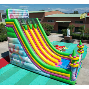 <span class=keywords><strong>Grand</strong></span> toboggan gonflable PVC à double piste, <span class=keywords><strong>château</strong></span> gonflable d'extérieur, parc d'attractions gonflable géant pour adultes - Product Image 4