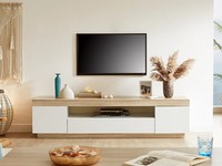 Penyangga TV LED serbaguna Modern dalam Panel gaya kayu untuk rumah ruang tamu kamar tidur Hotel atau apartemen kualitas furnitur rumah