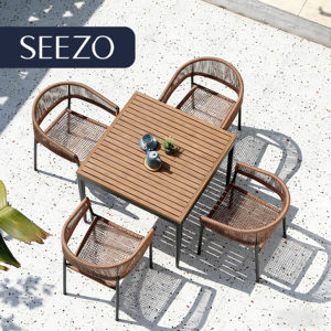 Juego de <span class=keywords><strong>Mesa</strong></span> <span class=keywords><strong>y</strong></span> <span class=keywords><strong>Sillas</strong></span> de Jardín de Mimbre Moderno en Oferta, <span class=keywords><strong>Mesa</strong></span> de Centro de Mimbre para Exteriores, <span class=keywords><strong>Mesa</strong></span> de Comedor de Exterior, Juego de <span class=keywords><strong>Mesa</strong></span> <span class=keywords><strong>y</strong></span> <span class=keywords><strong>Sillas</strong></span> de Aleación de Aluminio <span class=keywords><strong>y</strong></span> WPC - Product Image 2