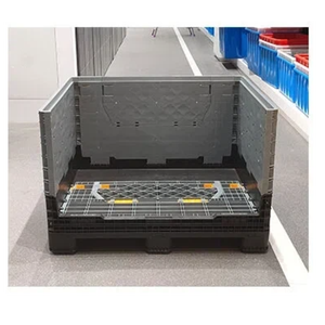 SHUNMEI 1200x1000x800mm Ağır Hizmet Tipi Plastik Euro Palet Katlanır Konteyner Katlanabilir İstiflenebilir Film Kaplı Sağlam Kutu Lojistik - Product Image 5