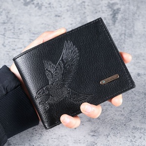 Cartera de Cuero PU Suave para Hombre, Moda 2025, con Bordado de Diamantes, Bloqueo RFID, Monedero Multifuncional con Cierre - Product Image 1
