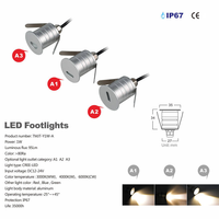 Mini projecteur LED encastré 1W résistant aux intempéries pour éclairage extérieur de cour, de terrasse, d'escalier, d'angle et de trottoir