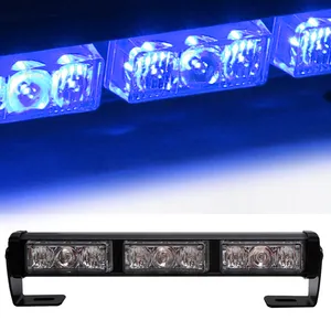 Luz LED estroboscópica de advertencia de emergencia para remolque, camión, remolque, coche, vehículo, 12V, 24V, rojo, azul, ámbar, amarillo, 11,8 pulgadas