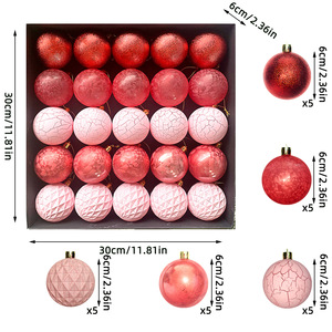 Boules de Noël argentées de 6 cm, 25 pièces, décorations pour arbre de Noël, Bolas De Navidad 2026, décorations de Noël, ornements de Noël incassables - Product Image 5