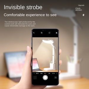 Đầy đủ quang phổ 1200mA <span class=keywords><strong>LED</strong></span> cạnh giường ngủ gấp Đồng hồ góc rộng Chiếu Sáng Đèn bàn hình vòng cung - Product Image 4