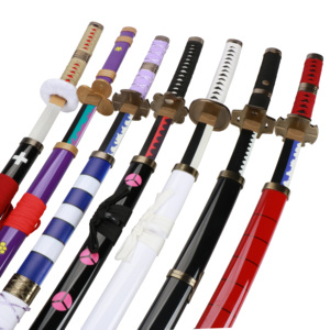 Roronoa <span class=keywords><strong>Zoro</strong></span> Katana 104cm espada de juguete de madera para Anime Unisex Cosplay personaje armas Accesorios - Product Image 1