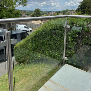 깨지지 않는 강화유리 클램프 난간 라미네이트 발루스트레이드 시스템 스테인리스 스틸 기둥 할인 가격 빌라 호텔 발코니 - Product Image 6