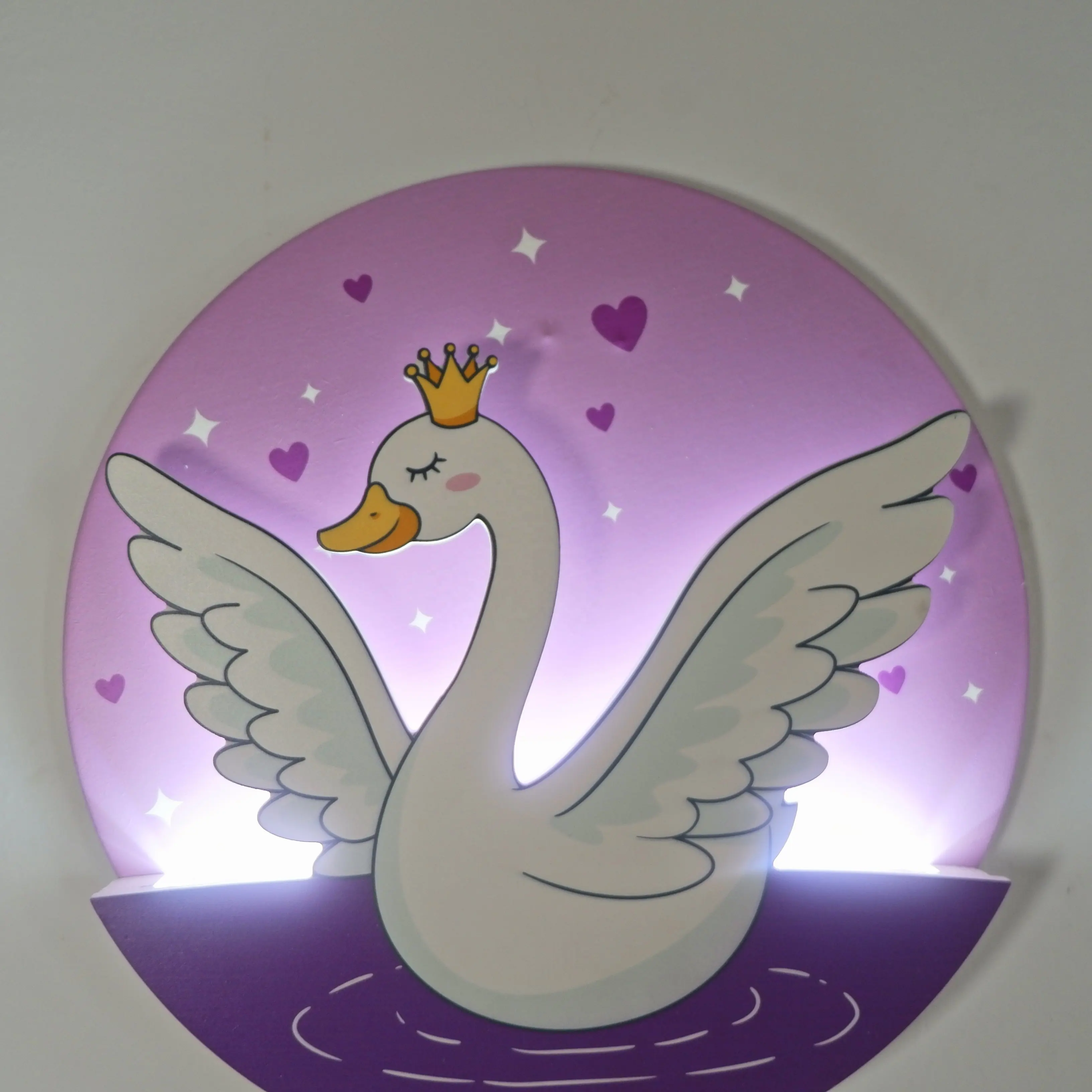 New Design Kids Swan Wall Decor Nursery Night Light Lamp Decorative Swan Wall Light For Kids Room