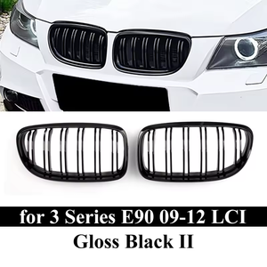 Rejilla Delantera Negra Estilo Riñón de Doble Listón de Plástico ABS para BMW Serie 3 E90 E91 2009-2012 Pre-LCI Modificación de Coche - Product Image 5