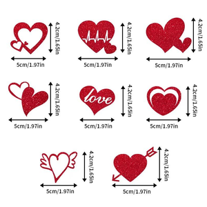 ท็อปเปอร์คัพเค้กรูปหัวใจสำหรับวันเกิด วันวาเลนไทน์ ของตกแต่งเค้กสุดโรแมนติก - Product Image 4