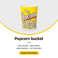 Seau à popcorn et boîtes à poulet jetables à grande capacité avec logo personnalisé de l'usine Jiehui pour les contenants de restauration rapide à emporter