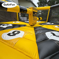 Jeu gonflable Wipeout de carnaval, en PVC durable, avec balayeuse mécanique, capacité 8 personnes, pour location d'événements extérieurs