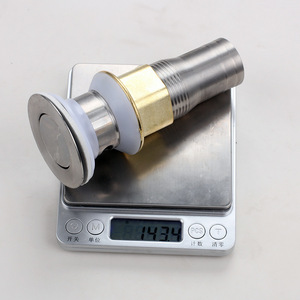 Conjunto de Desagüe de Acero Inoxidable de 80 mm, Tipo Circular, con Válvula de Compresión Abatible, Anticorrosión, para Lavabo - Product Image 2