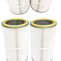 Cartucho de Filtro Plegado Industrial para Colector de Polvo, Elemento Filtrante de Aire por Chorro Pulsante para Sandblasting y Extracción de Polvo