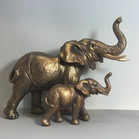 Resina Safari Animal de diferentes animales de zoológico estatua geométrico de los animales figuras Africana escultura de elefante artesanía