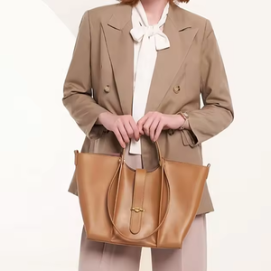 RZCK奢华隐藏式腋下单肩真皮手提袋女式大素色柔软牛手提袋公司批发 - Product Image 2