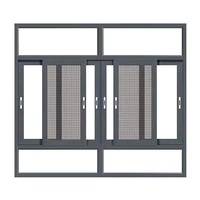 Ventana de Aluminio de Doble Vidrio Estilo Americano, Aislamiento Térmico, Insonorización, Impermeabilidad y Protección Contra el Polvo para Uso Residencial