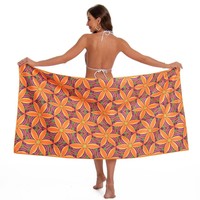 Custom Pareo Lengte Zomer Strandvakantie Kleding Cover Up Zachte Stof Custom Print Patroon Hawaii Beach Pareo Sarong