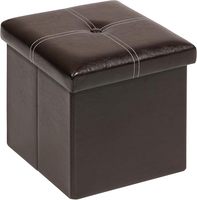 Vente en gros 30*30*30cm PVC Cuir Moderne Personnalisé Carré Maison Chambre Entrée Rangement Pouf Banc Tabouret Ottoman