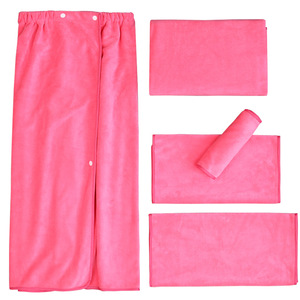 Set di 7 pezzi morbidi con Logo personalizzato semplice e grigio bianco avvolgente gonna in microfibra per massaggio per Spa fascia per la testa <span class=keywords><strong>asciugamani</strong></span> per il centro per la cura della pelle - Product Image 3