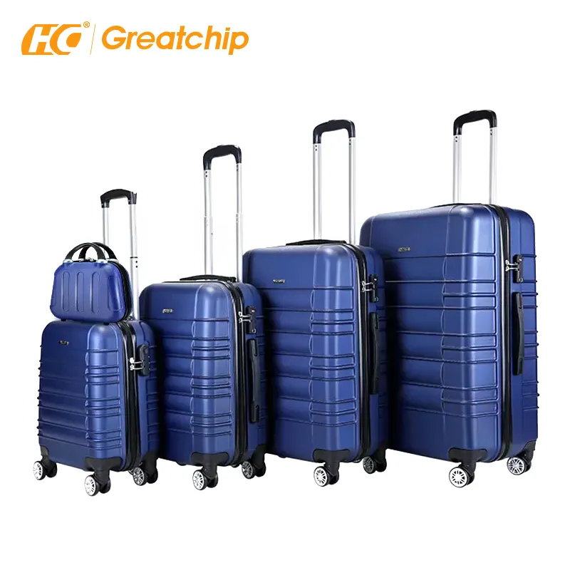 Abs यात्रा सूटकेस सेट 360 डिग्री ट्राली सूटकेस कठिन खोल सामान बैग 24 इंच सेट