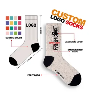 NM-006 Made Your Own Brand Design Custom Unisex Crew Socks Men Custom Socks Custom Logo