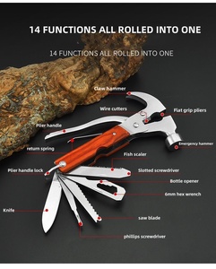 Vente chaude Lame En Acier Inoxydable Multi-Outil Camping En Plein Air Sécurité Multifonctionnel Marteau et Griffe Couteau Ensembles - Product Image 6