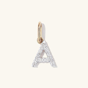 AP025 Bijoux de mode personnalisés DIY, pendentif en argent sterling 925 avec zircon, 26 lettres, pour collier, anniversaire de la mère - Product Image 5