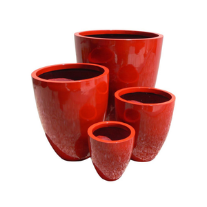 Pots à plantes en fibre de verre prêts à être expédiés, pots coniques modernes blancs pour décoration intérieure et extérieure, prix de gros, livraison directe - Product Image 1