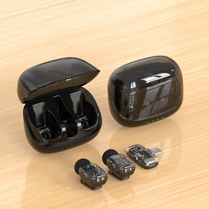 ไมโครโฟนไร้สายแบบมืออาชีพ ตัดเสียงรบกวนสามชั้น แบตเตอรี่ใช้งานได้ 20 ชั่วโมง ขนาดเล็ก พอร์ต Type C ตัวเครื่องโลหะ เหมาะสำหรับการวีล็อกกิ้ง บันทึกเสียงในสตูดิโอ - Product Image 1