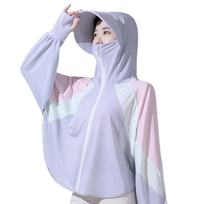 Hooded Sunscreen Clothing Summer Thin Breathable Anti-Ultraviolet Blouse Jacket Ice Silk UV Protection Sun Protection Clothes