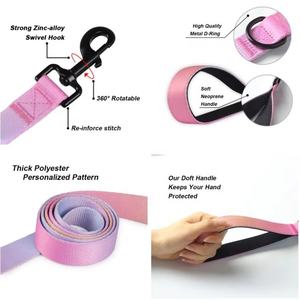 <span class=keywords><strong>Collar</strong></span> y correa de poliéster con estampado de logotipo personalizado para perro, collares de lujo para mascotas, correas para trotar, correr, caminar, correas personalizadas para perros - Product Image 5