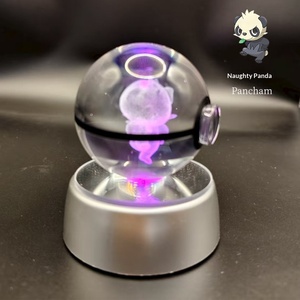 Venta al por Mayor de Fábrica, Nuevo Diseño, Bola de Cristal K9 de Pokémon, Bola de Cristal Transparente de 50 mm, Decoración para el Hogar con Base LED - Product Image 4