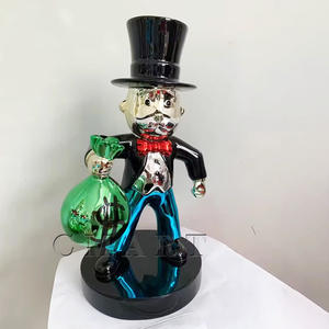 Sculpture Pop Art Alec Monopoly : Monopoly Dollar, Sac d'argent, Pinocchio avec Cœur d'amour - Product Image 4