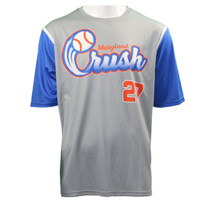 Maillots de baseball personnalisés sublimés à col rond en polyester respirant - Product Image 5