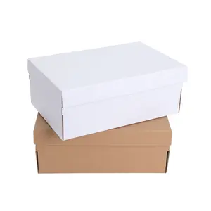 Ekstra sert kraft oluklu kağıt ayakkabı kutusu üç kat ambalaj kutusu nokta katlanır önyükleme kutusu