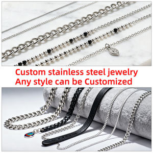 ओमी कस्टम गहने निर्माता डिजाइन लोगो हार इयररिंग्स स्टेनलेस स्टील गहने सोना - Product Image 2