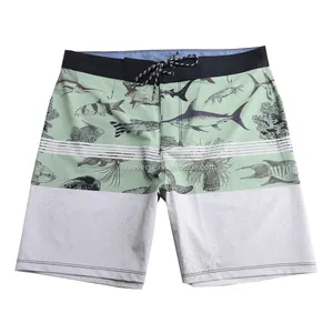 Custom designer turquoise quick dry swimwear new mens color block swim trunks swimming board shorts streetwear manufacturer