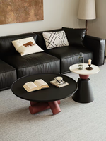 Ensemble de table basse rectangulaire pour petit appartement, Nouveauté 2026, en bois massif, avec rangement, style luxe léger, mobilier de salon