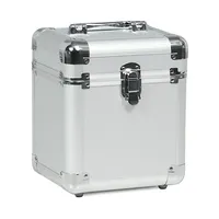 Étui de transport en aluminium de taille personnalisée 7 ''10'' 12 ''étui pour disques vinyles mallette de rangement pour CD LP