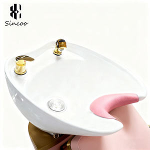 Precio de Fábrica al por Mayor: Silla Moderna de Cuero Sintético con Lavabo Cerámico para Salones de Belleza, Centros de SPA y Masajes, Ecológica - Product Image 4